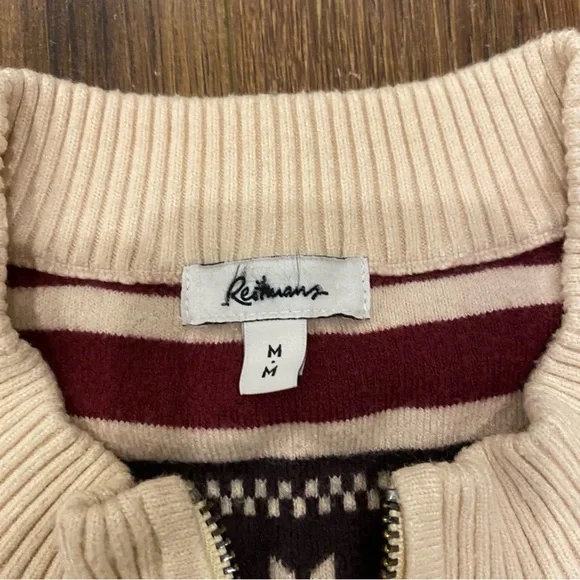 Nordic pattern pull over sweater size medium - Picture 4 of 8